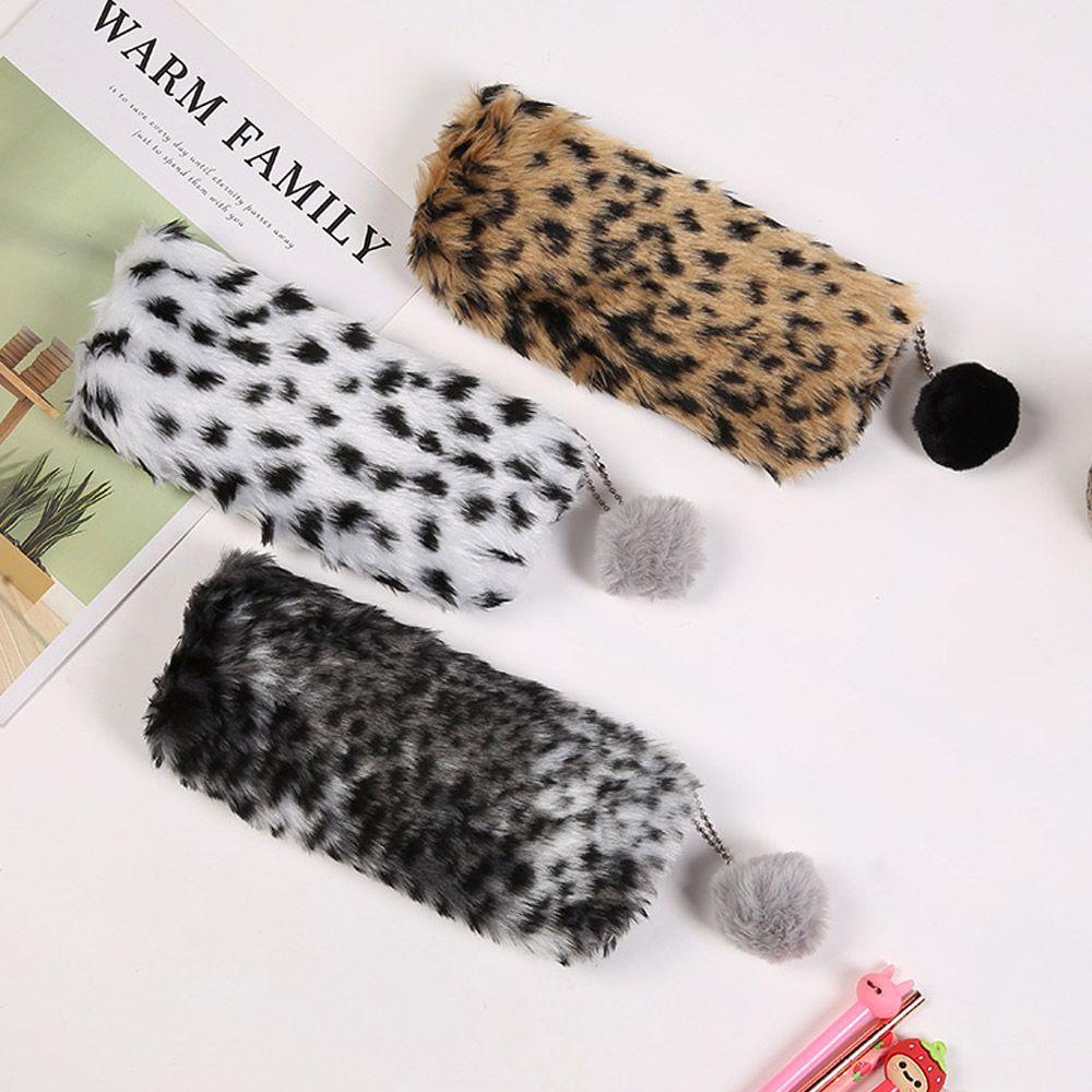 CHOOKEY Bóp Viết Nhồi Bông Họa Tiết Da Báo Sáng Tạo Thời Trang Cho Bé