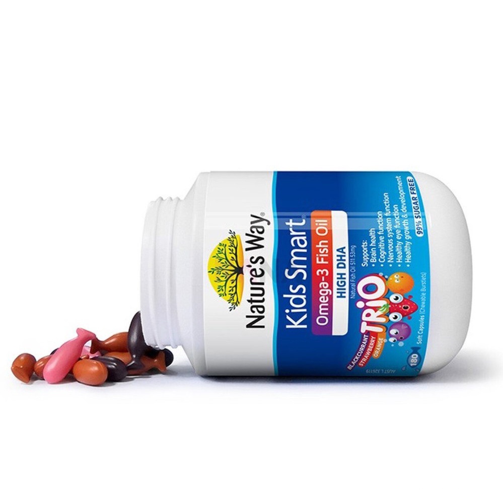 [Hàng chuẩn Úc] Kẹo dẻo bổ sung dầu cá cho bé Nature's way kids smart vita gummies omega-3 DHA fish oil của Úc