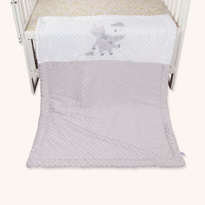 Chăn đắp Sunnozy  lót lông cừu dày  90x120CM cho bé