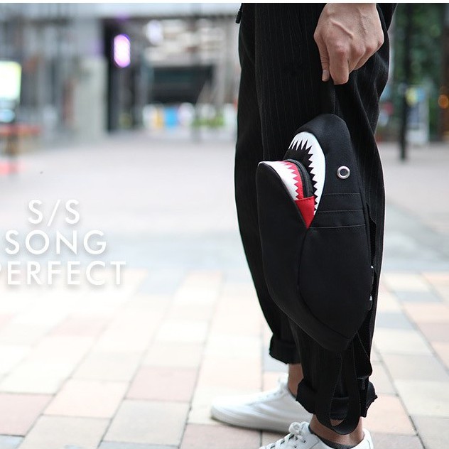 Túi Bao Tử Hàm Cá Mập Dạ Quang Unisex Túi Đeo Chéo Thời Trang Cho Nam Nữ TD02