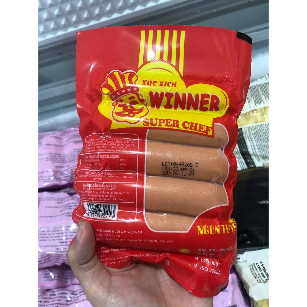 Xúc xích winner CP túi 500Gr 10 chiếc