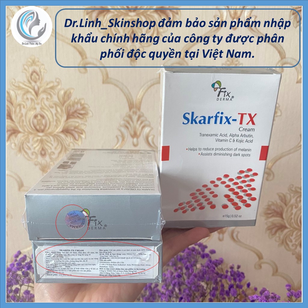 Skarfix tx  kem dưỡng trắng da mờ thâm nám tàn nhang TM02