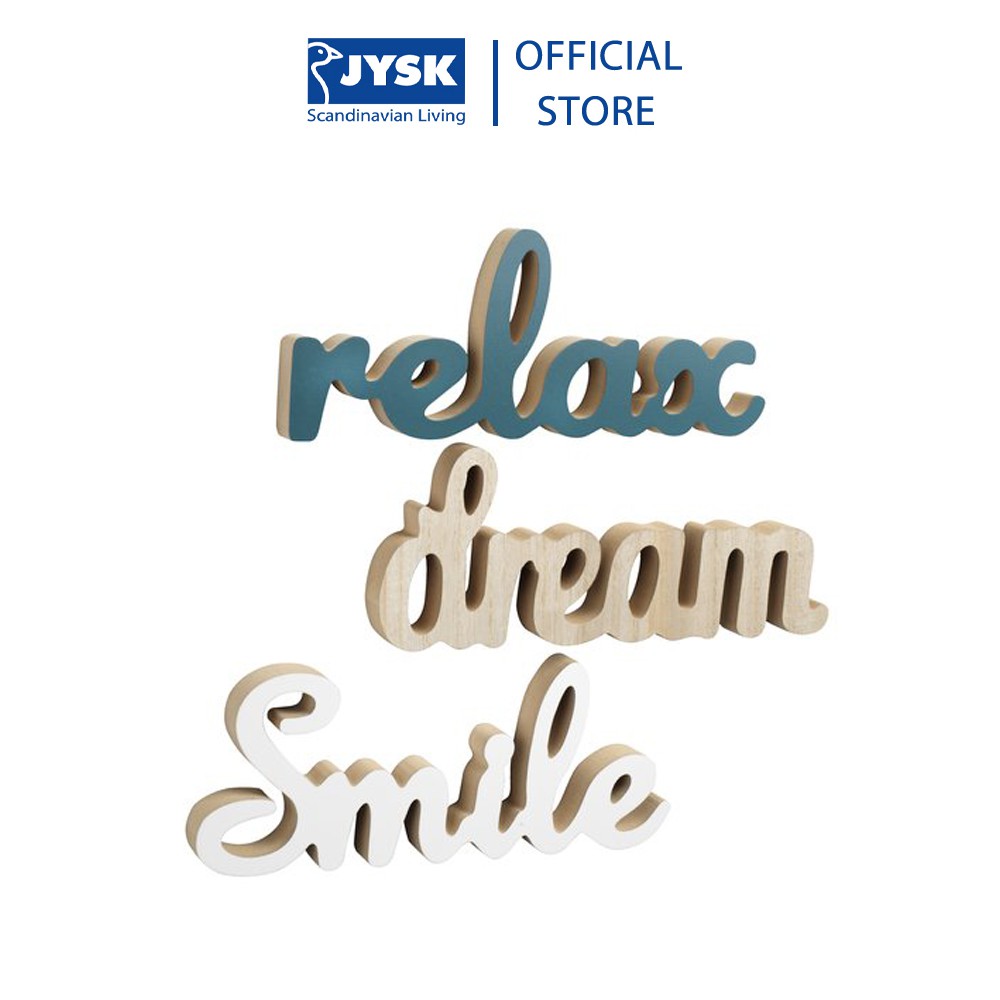 Bộ chữ trang trí | JYSK Dane | Gỗ công nghiệp | xanh /trắng/tự nhiên | R2.5xD30xH12cm