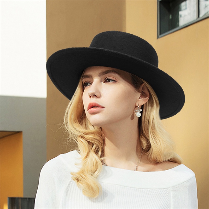 Mũ pie thuyền vành rộng màu trơn thời trang cho nam nữ