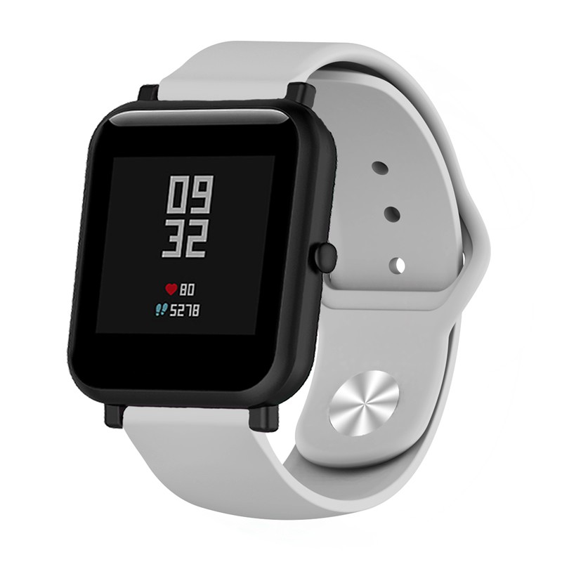 Dây Đeo Thay Thế Chất Liệu Silicon Màu Trơn Cho Xiaomi Huami Amazfit Bip