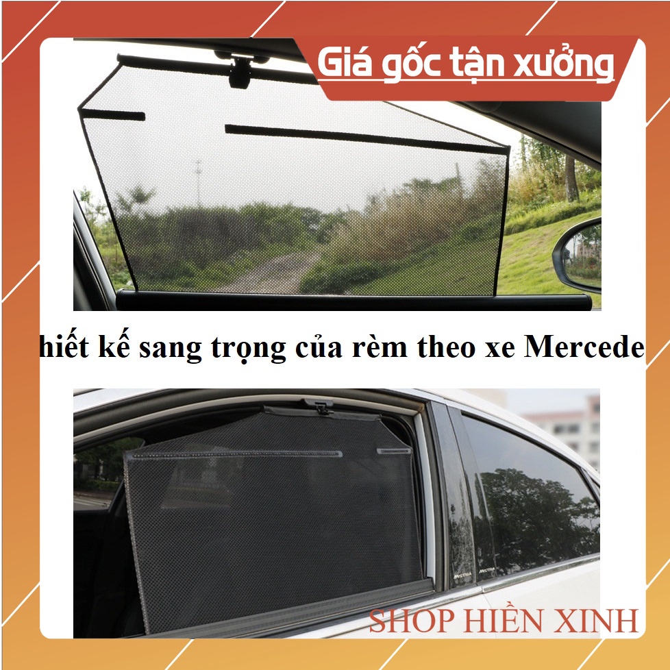 Rèm che nắng ô tô cuộn tự động [Tặng kèm túi than hoạt tính khử mùi ô tô]
