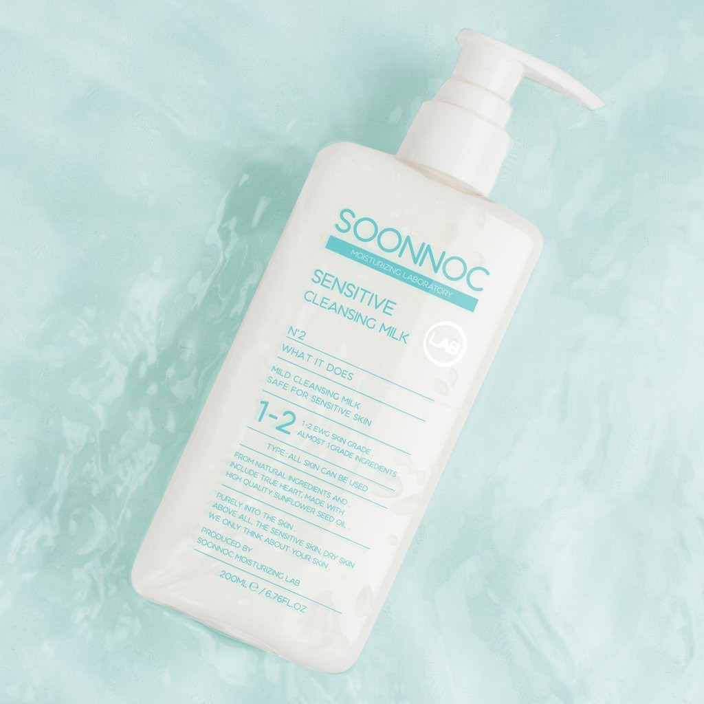 Combo Làm Sạch Sâu Da Mặt Soonnoc Sensitive Cleansing Milk & Aqua Cleasing Bar GomiMall | BigBuy360 - bigbuy360.vn