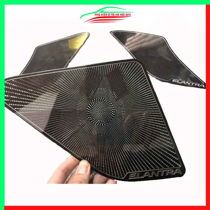 Bộ ốp màng loa Elantra 2016-2021 chuẩn theo xe vân Titan chống xước trang trí nội thất ô tô