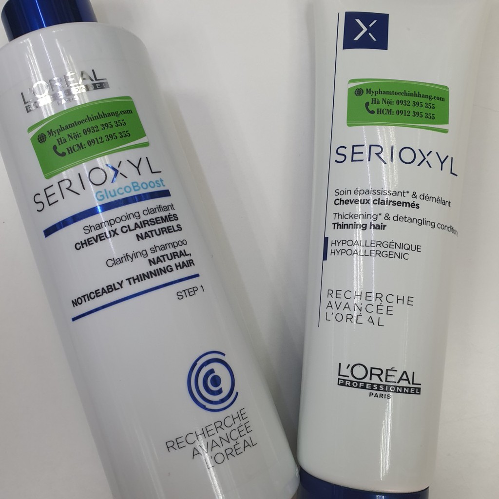 DẦU GỘI XẢ L'OREAL SERIOXYL FULLER KÍCH THÍCH MỌC TÓC 250ML - 150ML