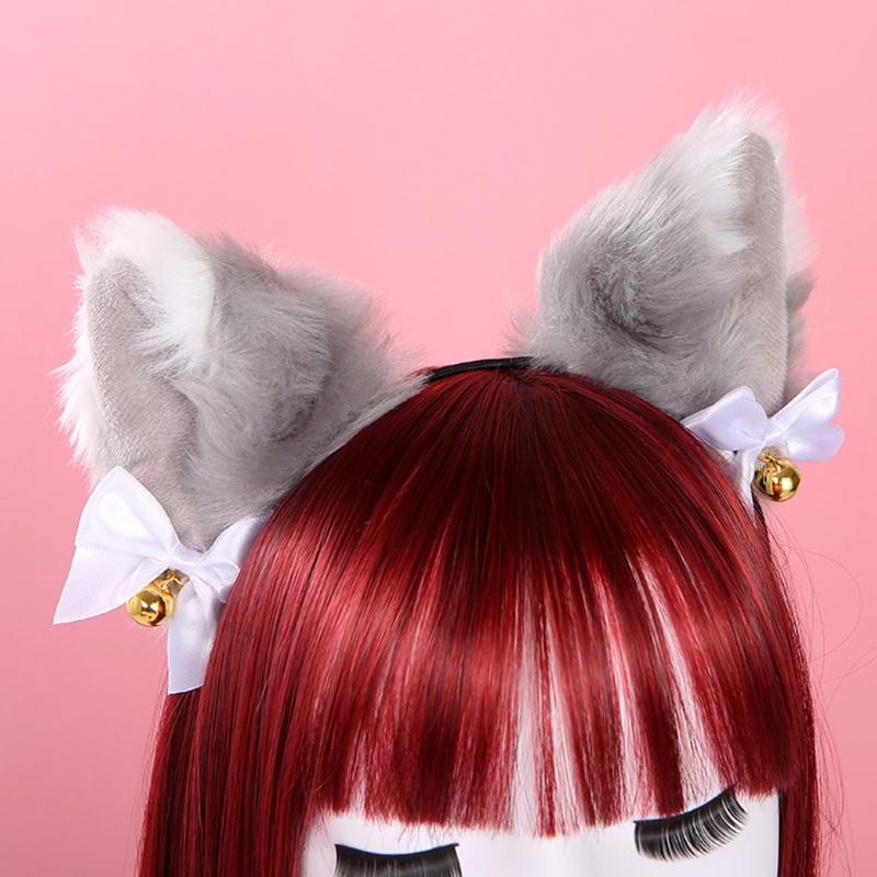 Băng Đô Tai Mèo Bông Mềm Mại Hóa Trang Cho Nữ