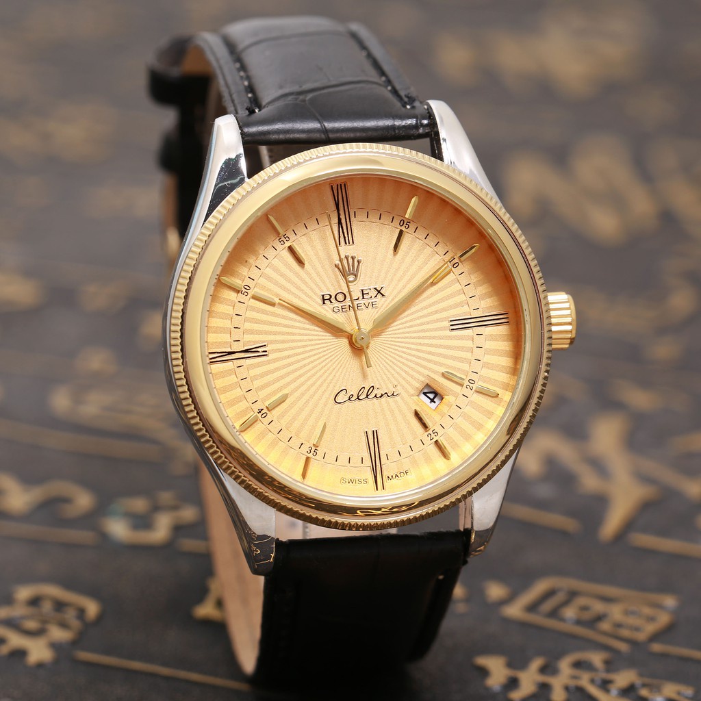 Đồng hồ nam Rolex Dây da mặt tròn classic dây da cao cấp bảo hành 12 tháng DH507 Ngọc trinh shop | BigBuy360 - bigbuy360.vn