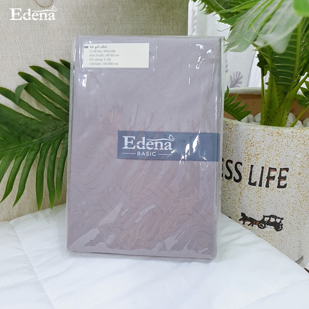 Cặp Vỏ Gối Nằm Edena Basic,chất liệu Micro silk nhiều màu | BigBuy360 - bigbuy360.vn