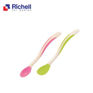 Bộ 2 thìa mềm Richell (xanh - hồng) RC98890 - BM