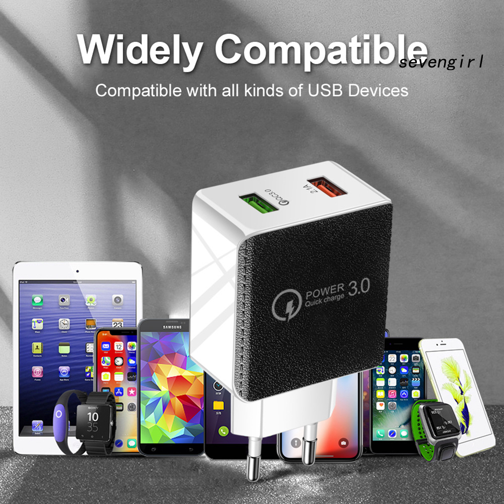 Củ Sạc Nhanh Qc3.0 Hai Cổng Usb Tiện Dụng