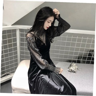 Váy nhung mềm phối ren ulzzang (kèm Feedback)
