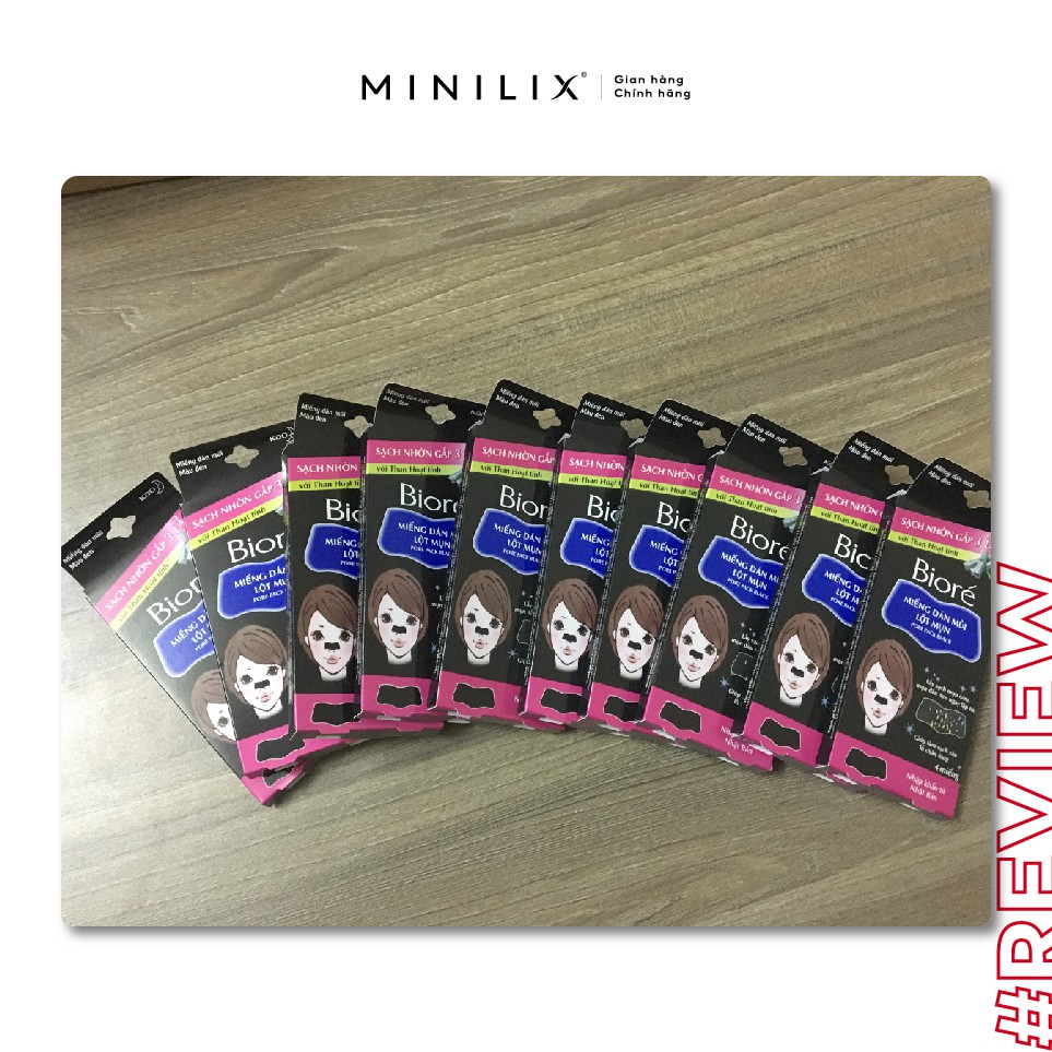 Miếng dán mũi lột mụn Biore hộp 4 miếng - cải thiện mụn đầu đen/mụn cám phần cánh mũi - [MINILIX] | BigBuy360 - bigbuy360.vn