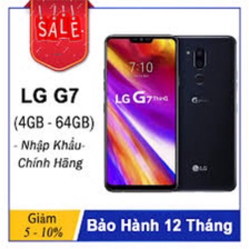 Điện thoại LG g7 thinq bản 2 sim ram 4 bộ nhớ 64g chip snapdaragon 845 siêu mượt