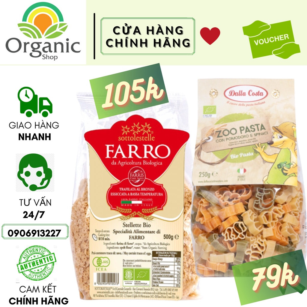 Nui sao &amp; Xoắn Rau Củ Hữu cơ Bioitalia 500g