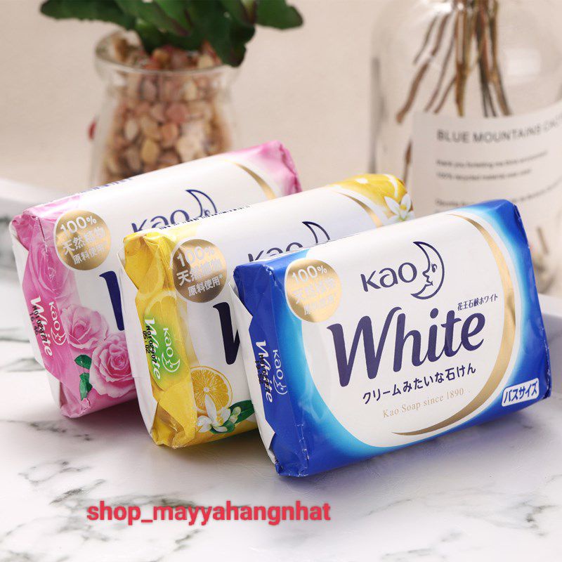 COMBO BỘ XÀ BÔNG KAO WHITE HƯƠNG HOA NHẬT BẢN 4 MÙI KHÁC NHAU