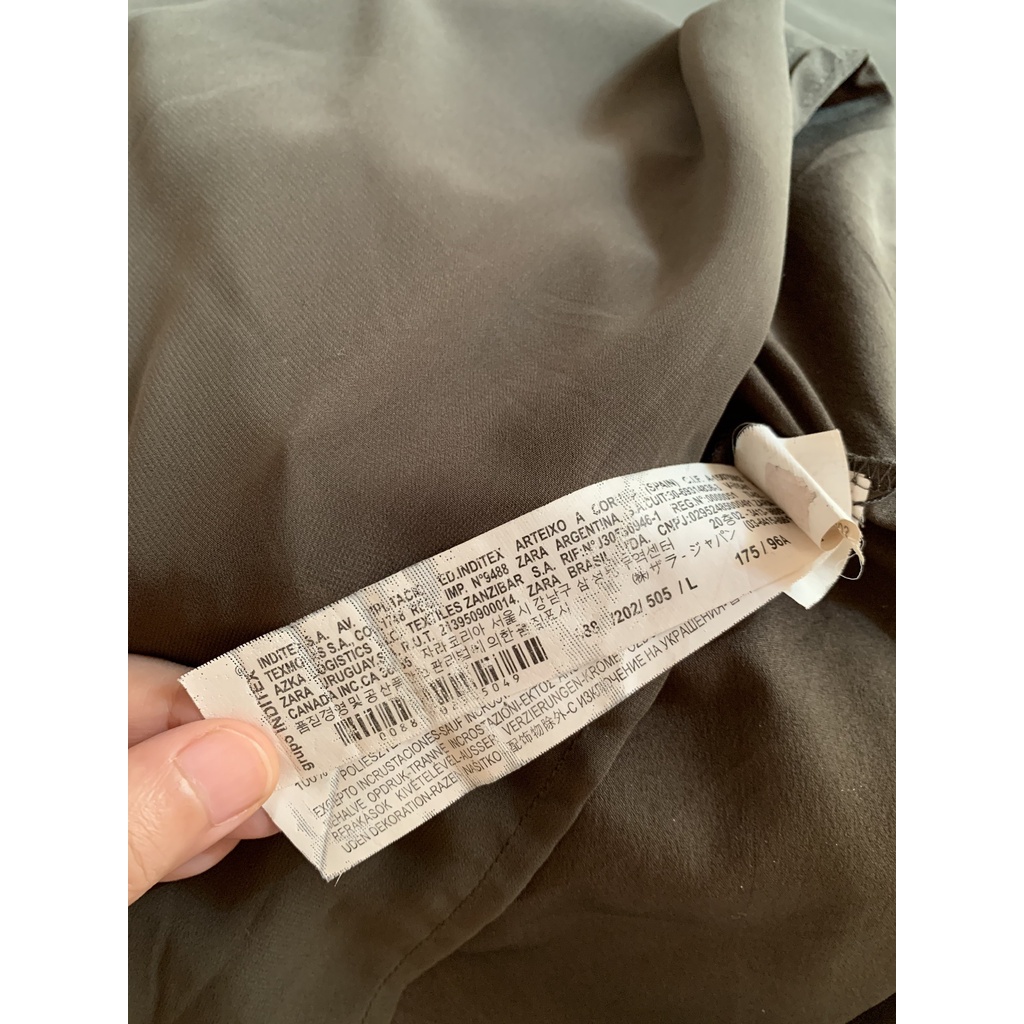 Đầm voan rêu Zara Trafaluc