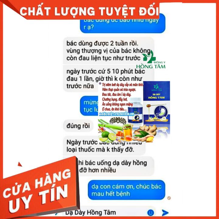 Viên uống thảo dươc_ Dạ dày Hồng Tâm cách chữa đau dạ dày, trào ngược dạ dày, viêm loét dạ dày, trung hòa axit dạ dày