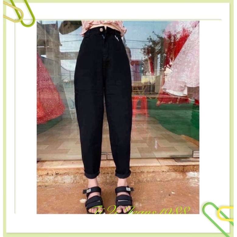 QUẦN JEANS BAGGY NỮ FROM CƠ BẢN MÀU ĐEN CAO CẤP TIQI JEAN1988