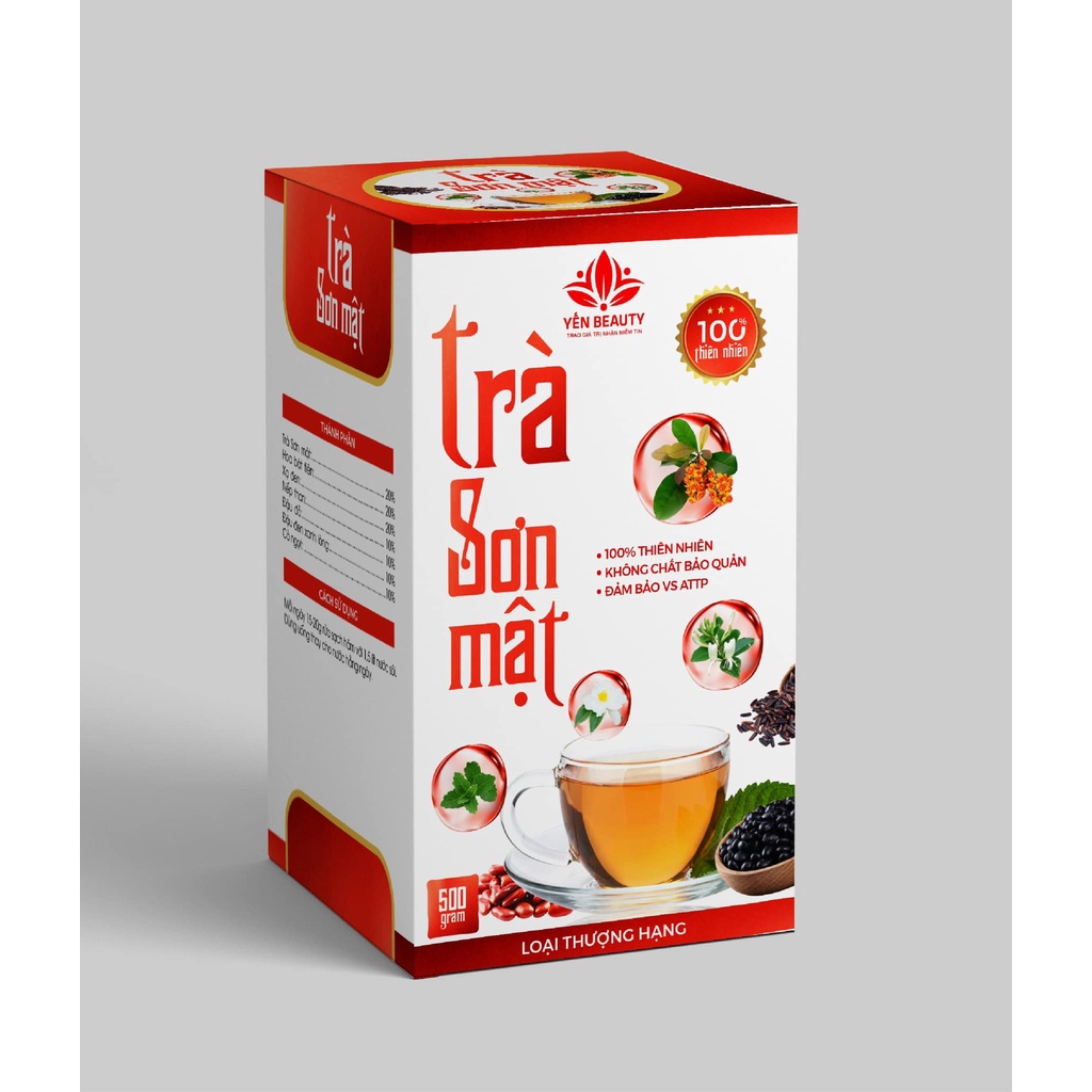 Trà Sơn Mật Yến Beauty [ Hộp 650gr] - Loại thượng hạng, 100% thiên nhiên, đẹp da, giữ dáng, tăng cường trao đổi chất.