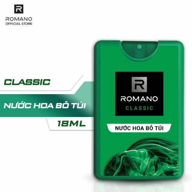 Nước hoa Cao Cấp bỏ túi Romano 18ml dạng xịt mẫu mới
