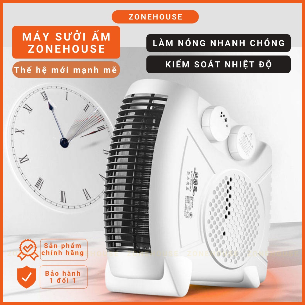 Quạt sưởi ấm tắm bé HinBeauty, làm ấm nhanh, chống giật, chống bỏng, máy sưởi ấm mini cao cấp ZONESHOP