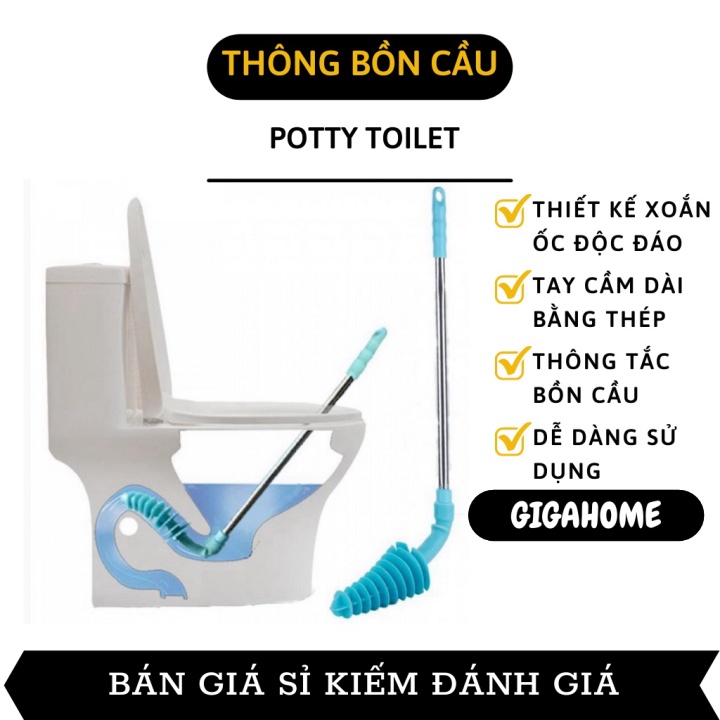 Dụng cụ thông bồn cầu   GIÁ VỐN]   Dụng cụ thông tắc nghẽn bồn cầu nhà vệ sinh, bồn rửa chén, thông cống nhà tắm 7264