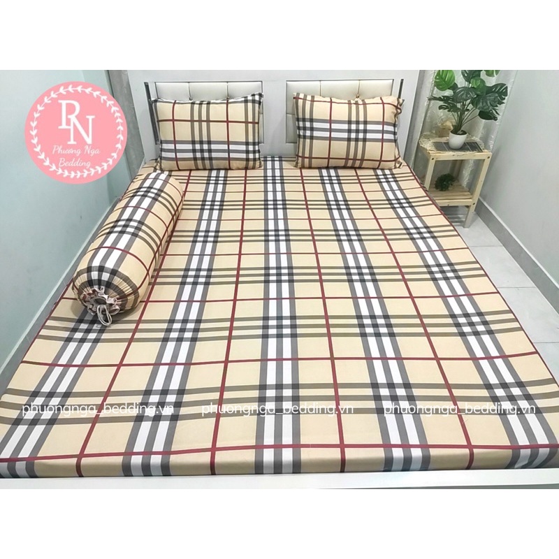 BỘ GA + ÁO GỐI THUN LẠNH VIỆT NAM đủ kích thước( 1 ga bọc+ 2 áo nằm + 1 áo ôm)