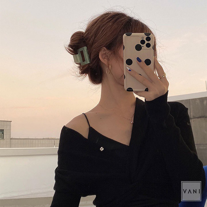 Kẹp Tóc Càng Cua Hàn Quốc Hình Chữ Nhật Nhỏ Nhiều Màu Trendy - Vani Store [PKT00183]