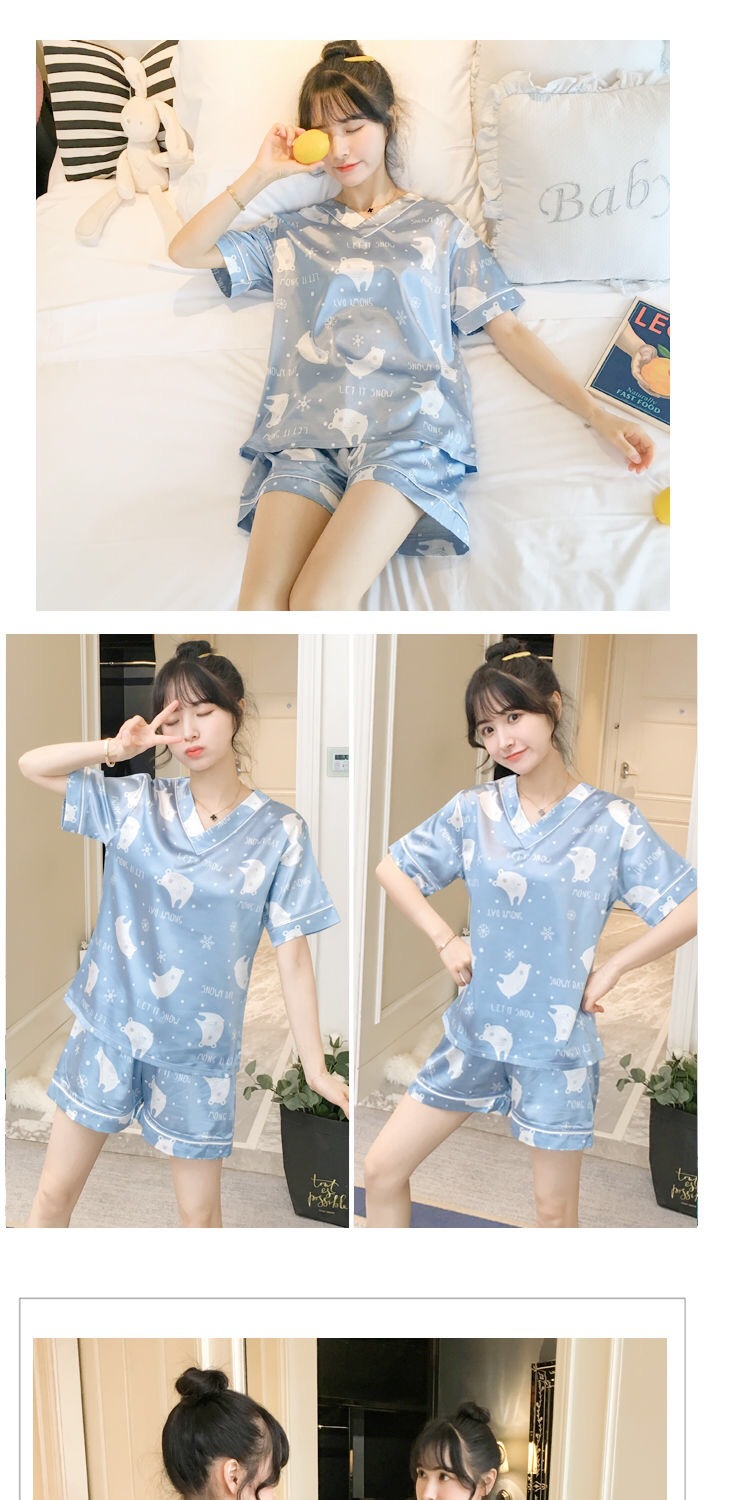 Lụa băng Ngắn tay Đồ mặc nhà Đồ ngủ yy001 #2 | BigBuy360 - bigbuy360.vn