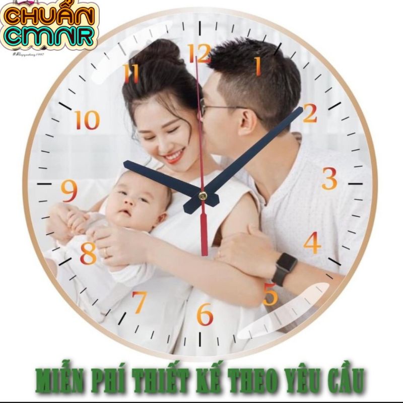Đồng hồ treo tường in ảnh cá nhân hoặc gia đình, quảng bá hình ảnh cty tùy thích