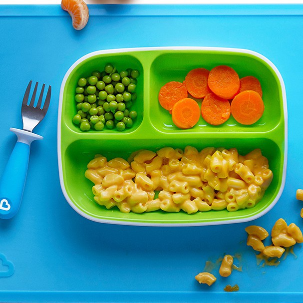 Set 2 Khay/Đĩa Chia Ngăn Chống Trượt Cho Bé Ăn Dặm Munchkin