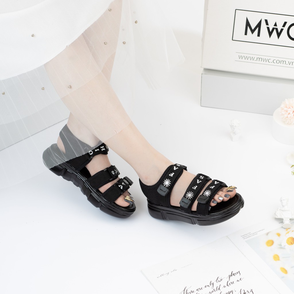 Giày sandal nữ đế cao hoa cúc MWC NUSD- 2827