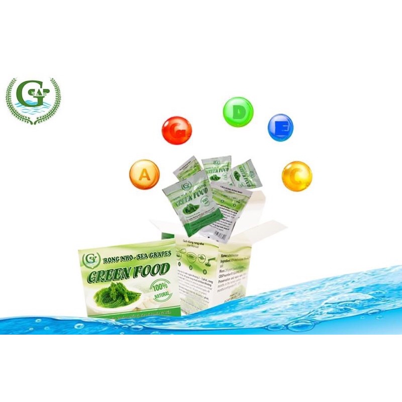 Hộp 200gr Rong nho Green food Cao cấp Hàng xuất khẩu Không tanh không nhớt