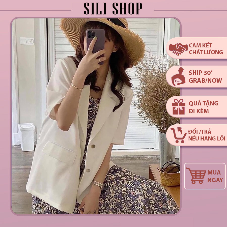 [Quà tặng là gói xả vải] Áo blazer nữ cộc tay❤️Thời trang Hàn Quốc❤️Áo vest nữ 5 màu xinh xắn