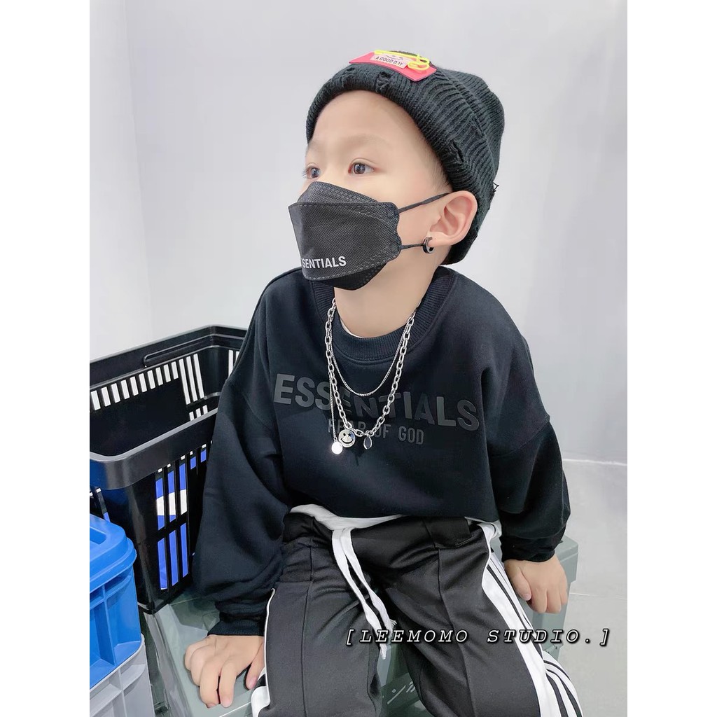 Áo nỉ in nổi Essentials Feal Of God cho bé , áo nỉ dáng rộng cao cấp unisex , Samyy_vn
