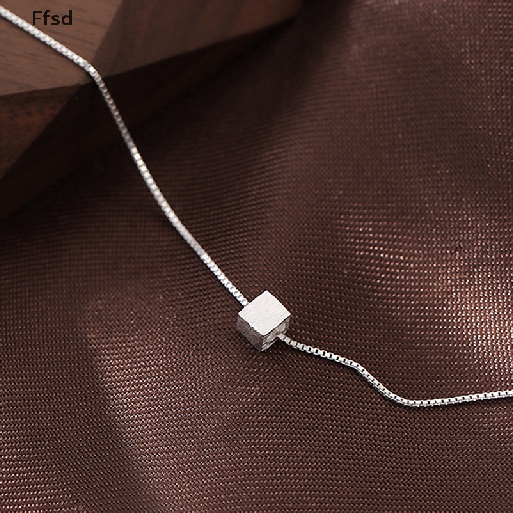 {Ffsd} Vòng cổ Mặt Vuông Đơn Giản Dễ Thương Trang Sức Cho Nữ Bán Chạy