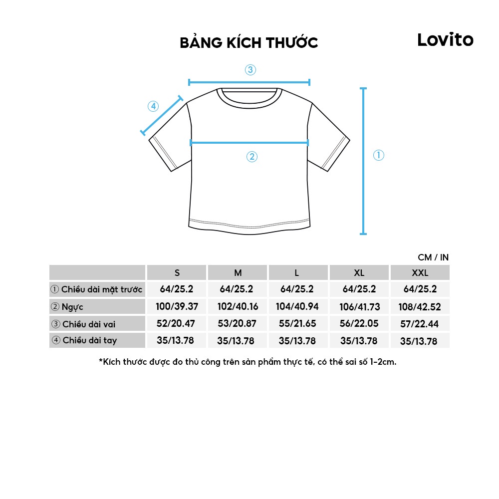 Áo kiểu Lovito kẻ sọc kiểu dáng đơn giản L06161 (màu xanh dương) | BigBuy360 - bigbuy360.vn