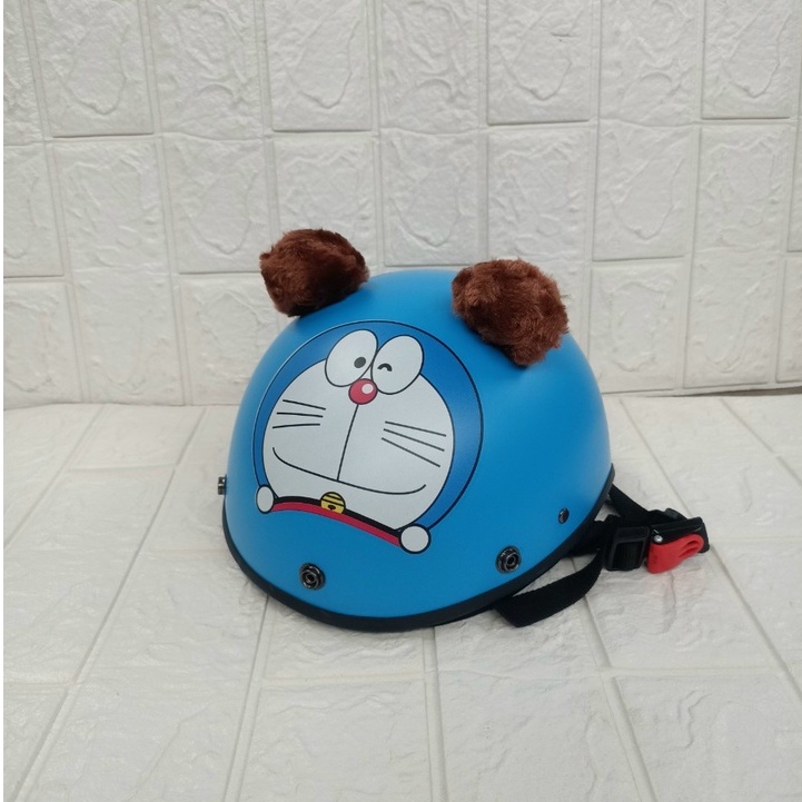 Mũ Bảo Hiểm nửa đầu Pikachu Màu Hồng Có Tai Siêu Cute