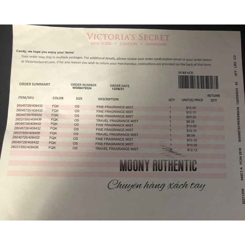 (Mẫu mới nhất )Xịt Thơm Body mist Victoria’s Secret Very Sexy Fragrance Mist 250ml - 75ml