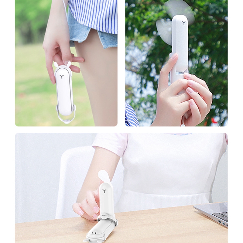 Quạt Mini Cầm Tay Tích Hợp Sạc Dự Phòng Và Đèn Pin Đa Năng 3 Trong 1
