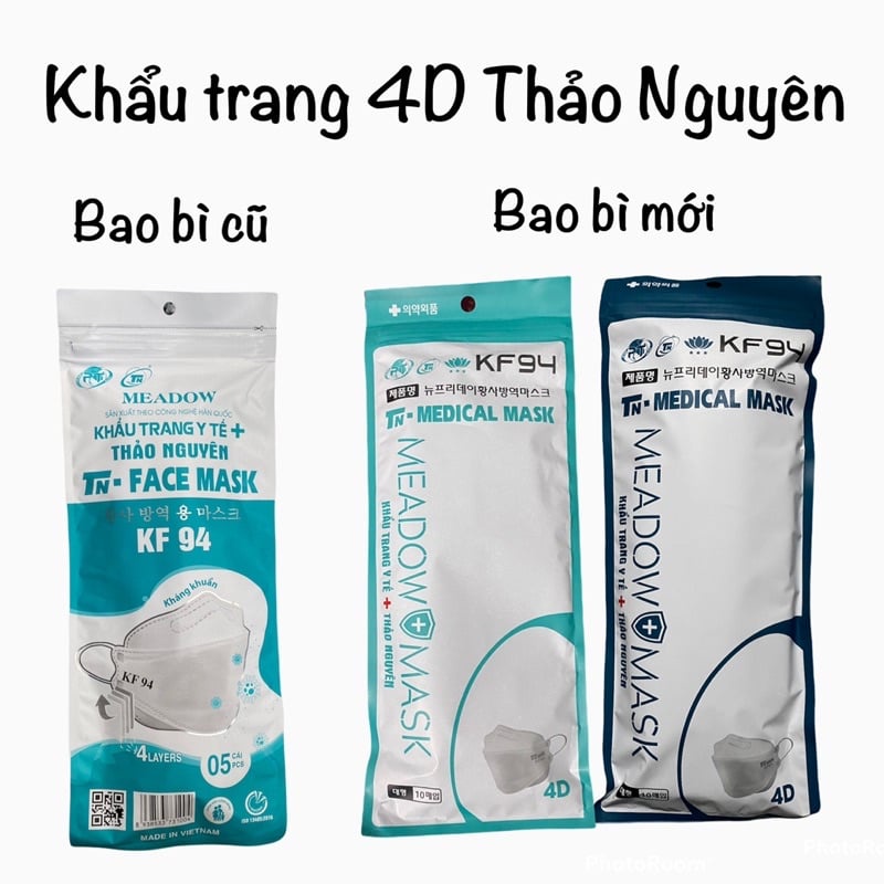 1 Thùng Khẩu trang 4D  Thảo Nguyên KF94 (300 cái)