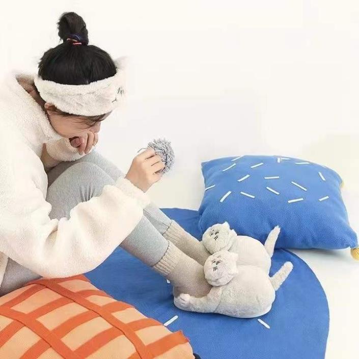 Dép bông đi trong nhà hình con mèo dễ thương cho nam nữ FREESIZE hàng có sẵn VY01