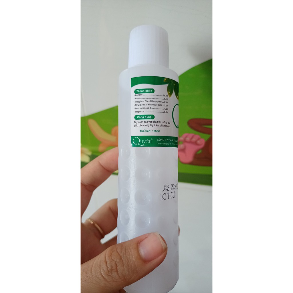 125ml Nước rửa móng tay cao cấp Quyên - chuyên sỉ phụ liệu tóc