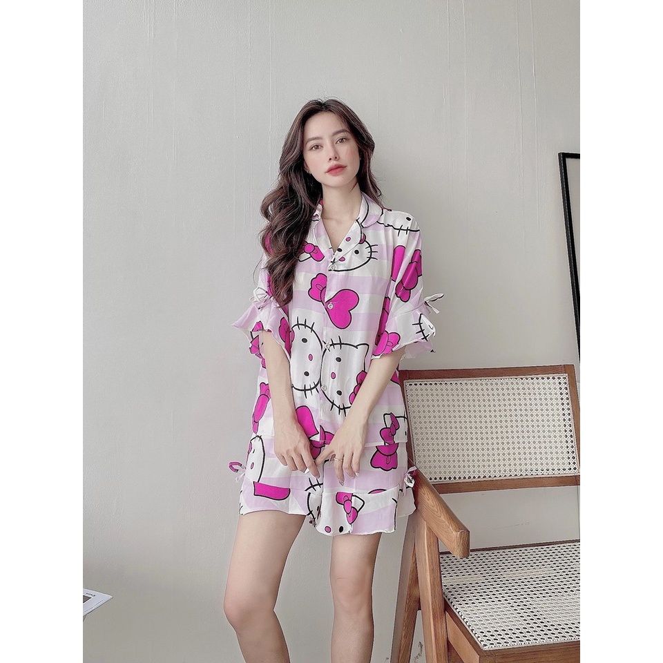 sét bộ pijama nữ đùi dể thương đáng yêu