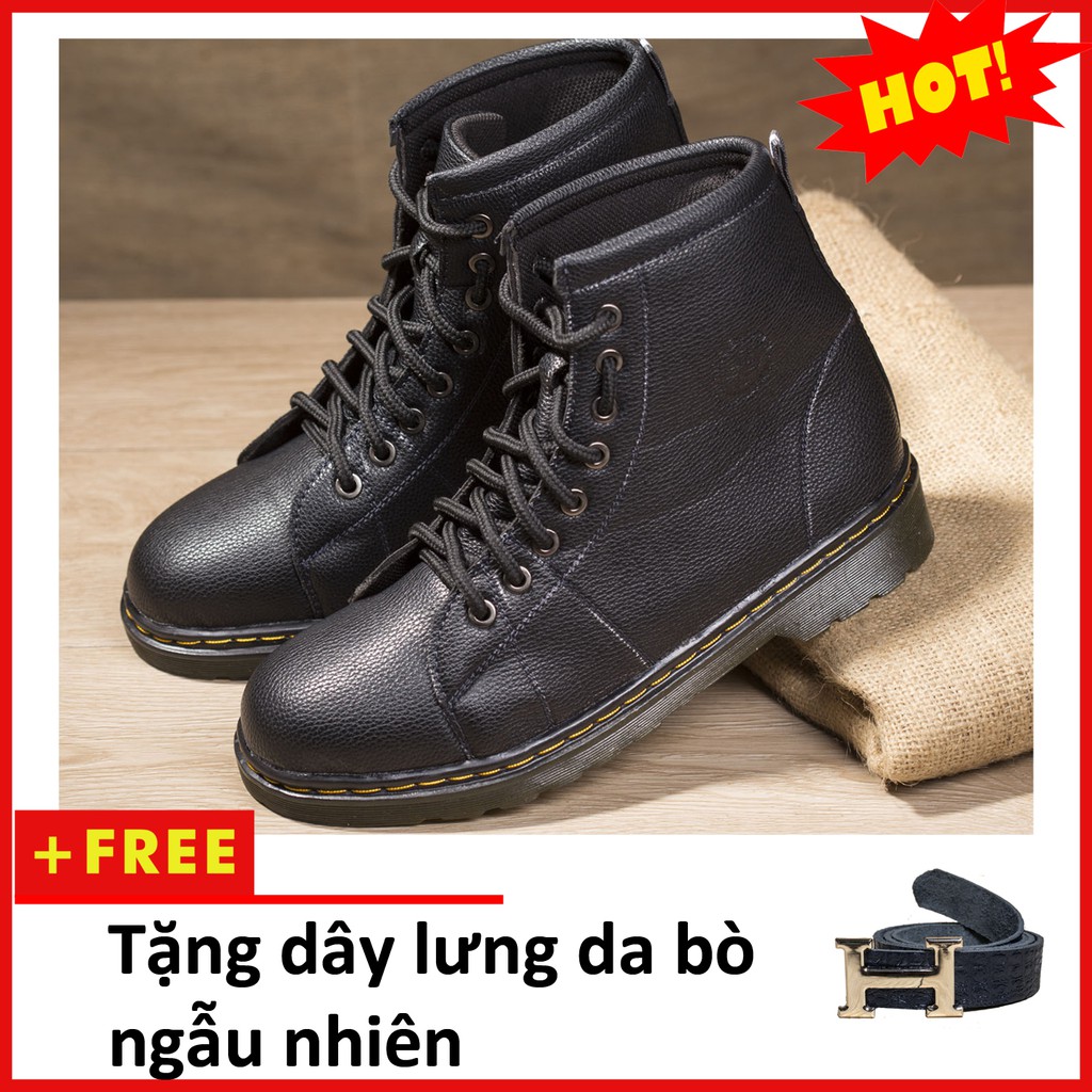 Giày Boot Nam AROTI Cổ Cao Chất Da Đẹp Cao Cấp,Đế Khâu Chắc Chắn Form Mạnh Mẽ,Cực Nam Tính Màu Đen-Đủ size M89(TL)