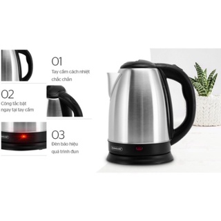 Ấm Siêu Tốc Inox - Bình Đun Siêu Tốc 1.8L